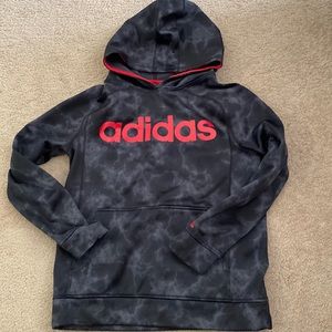 Adidas Smokey Gray/Red pullover Hoodie